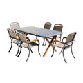 Eettafel met zes stoelen voor buitengebruik